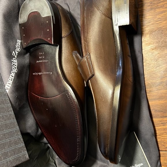 NEW! Ermenegildo Zegna Brown Penny Loafers US 7, EU 6 main image 10
